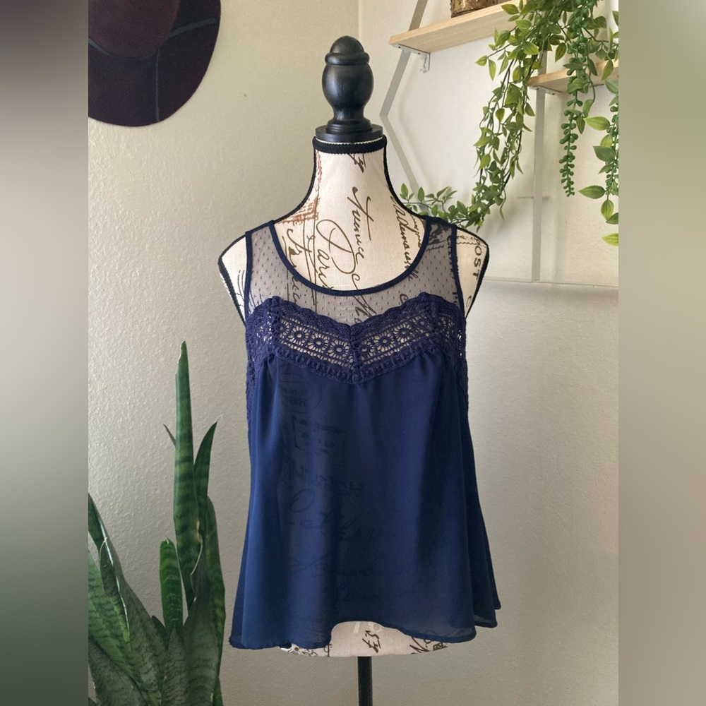 Forever 21 Navy Sleeveless Where Top